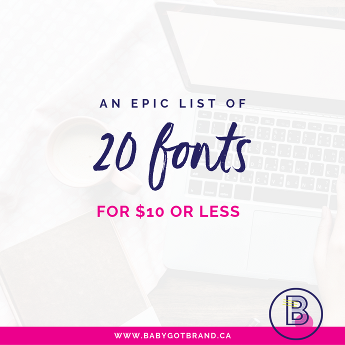 An EPIC list of 20 fonts for $10 or less